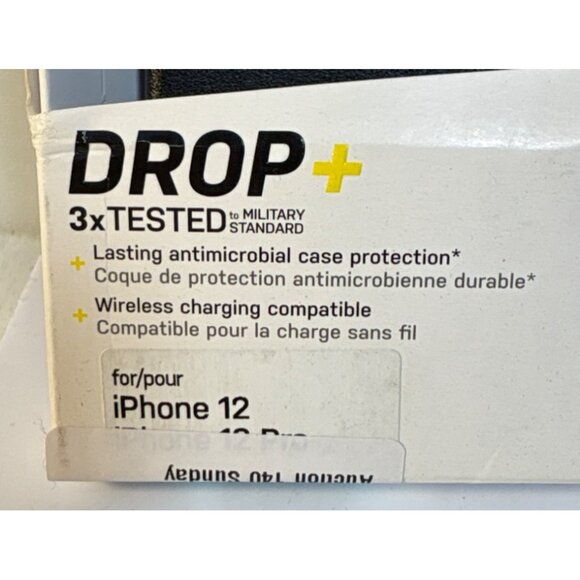 OtterBox Symmetry Series Black Case iPhone 12/12 Pro Drop+ Protection - Picture 2 of 6